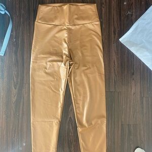 Tagoo women’s stretchy leather high waisted tights